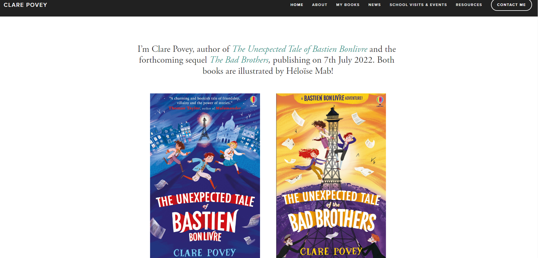 Clare Povey Author Website
