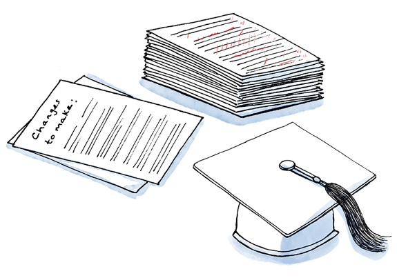 Papers and mortaroard