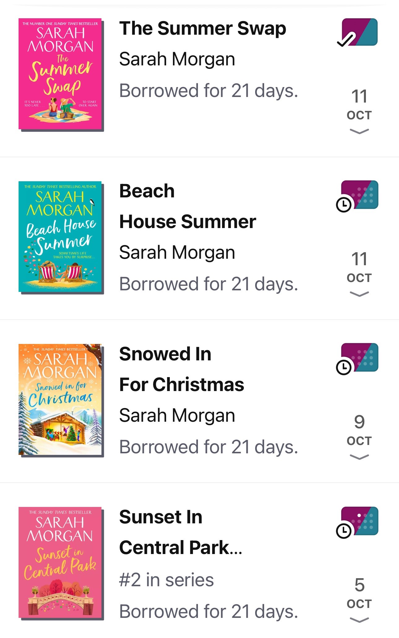 Books recently borrowed by Madeleine White